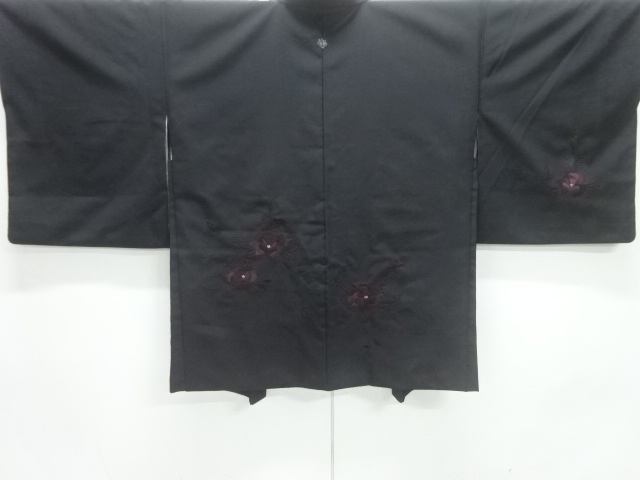 JAPANESE HAORI / EMBROIDERY / FLORAL PLANTS